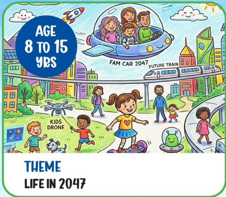 Group 2, ages 8 to 15: Life in 2047